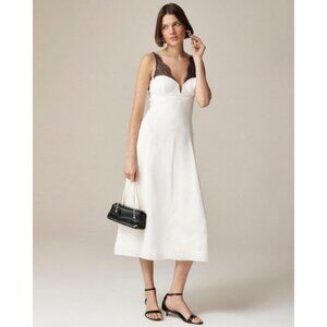 NEW J. Crew Collection Structured Lace Trim Dress